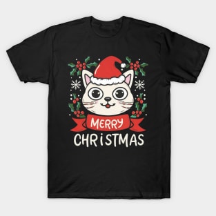 Merry Christmas cat T-Shirt